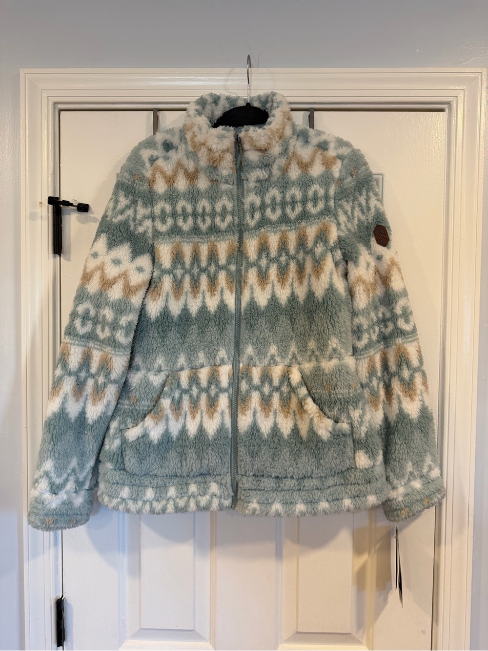 Free Country Cozy Patterned Fleece Jacket - Small